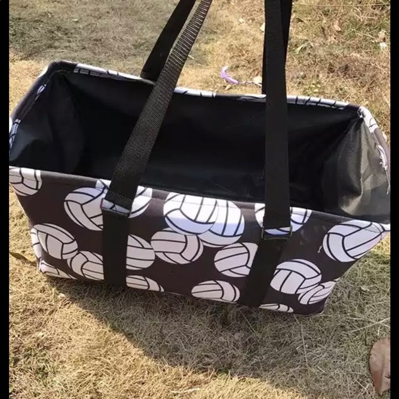 Large softball baseball volleyball soccer football canvas tote utility bag - Picture 6 of 10